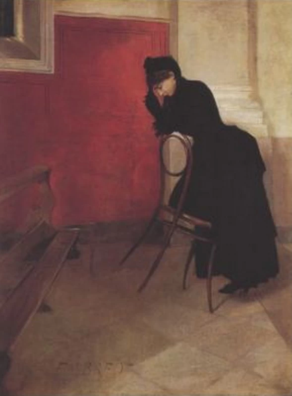 Donna in chiesa
